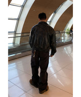Vintage Curve Leather Jacket