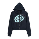 Zarela Spiral Graphic Hoodie Zip-up