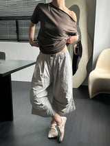 Soft off-shoulder loose t-shirts(3color)