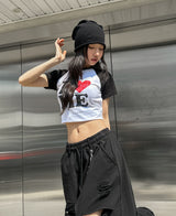 I love raglan crop short sleeve