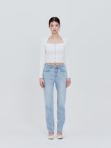 フックスクエアトップス(white)