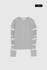 Nocturne lace sleeve tee