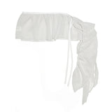 Unbalanced wrap skirt