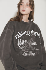 SNOW LEOPARD PRINT SWEATSHIRT [normal] [BLACK]