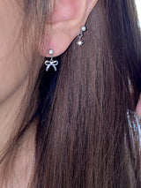 ベーシックミニリボンピアス