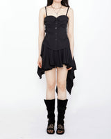 Queen's Shirred Bustier + Asymmetrical Flare Skirt Set