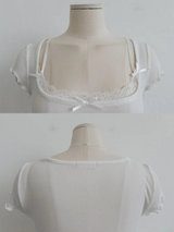 RUFFLE-TRIM RIBBED BABY TEE (4COLORS!)