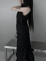halterneck string nylon sleeveless (2color)
