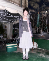 (3color) Dot Shirring Asymmetrical Vest