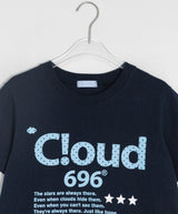 バル ドット レタリング セミクロップ ショートスリーブ Tシャツ