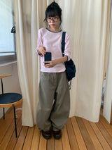 26SS★ [BAONHAUS] Ketron Color Matching Three Quarter Tee