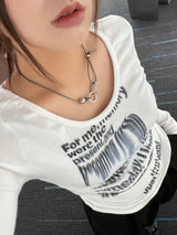 Leather Ball Buckle Necklace