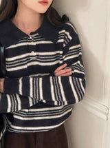 #ML Border Collar Loose Fit Knit (5color)