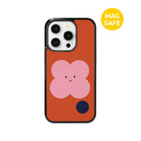 【MADE】シェイププレイ!_オレンジクローバーiPhoneケース [グロッシーグラス/Magsafe]