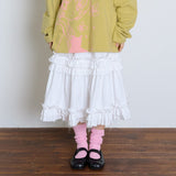 RUFFLE POINT SKIRT - WHITE