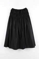 Marine leather long skirt