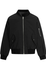 Reversible Plaid Bomber Jacket