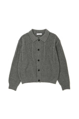 collar knit cardigan