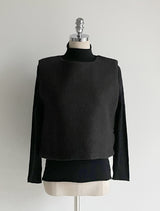 [3 piece set] ReadyU Half-Neck Knit Wool Vest Skirt Set