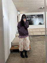  floral sweat crop pants