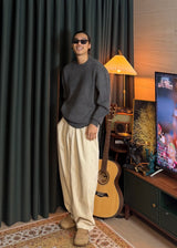 [virstyle original] INKKI Wool Drop-Shoulder Knit 2COLOR