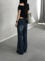 Summer Low-Rise Denim Bootcut Pants (2 colors)