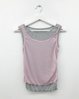 Node frill layered sleeveless top (4color)
