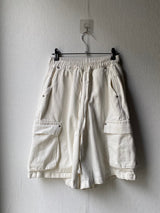 White Cargo Bermuda Pants