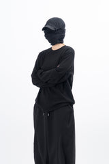 Meiji semi-crop long-sleeved T-shirt
