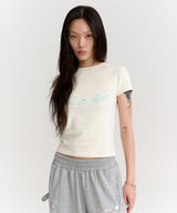 クロップドシグネチャーTシャツ