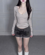 Backless Striped Top (2colors)
