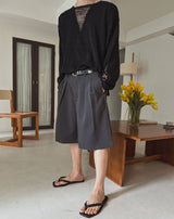 Spud Two-Pintuck Bermuda Slacks