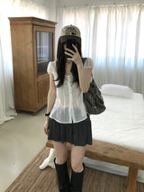 Luca Shirring Mini Skirt (2 colors)