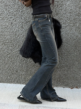 Low slim boots cut pants