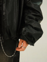 MT Hoody Leather Bomber Padding