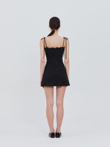 レースフリルミニドレス (Black)