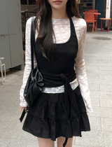 DN Cotton100 Tiered Mini Skirt Pants (2color)