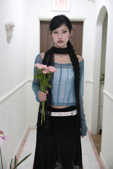 Twinkle net scarf (Black/White)