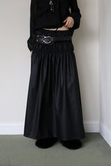 Leather ring wide belt