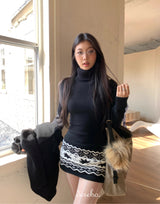 ミューズ ノルディック タートルネック ライン ワンピース