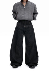 Banana Cut Wide Jeans