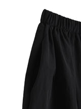 ナイロンフリルカンカンロングスカート (ブラック)