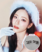 [Aespa ニンニン Piercing] ジェーンリボンピアス - Silver Color