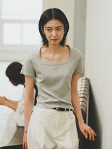 【お気に入り追加で応募】pintuck square half knit