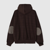 Betty Check Point Fleece Hoodie Zip-Up