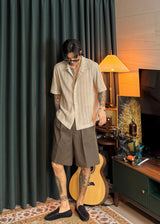 Half-Banded Two-Tuck Wide Shorts 4COLOR
