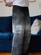 [Premium] Fiction Painting Crash Denim Pants