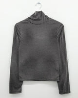 レイストライプタートルネックTシャツ (4 Colors)
