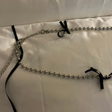  Metal Silver Waist Chain Belt Marmot/Ribbon/Rose (Choose 1 of 3)