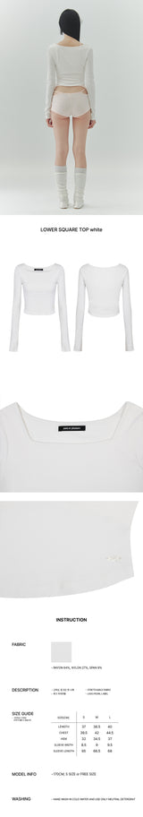 LOWER SQUARE TOP white
